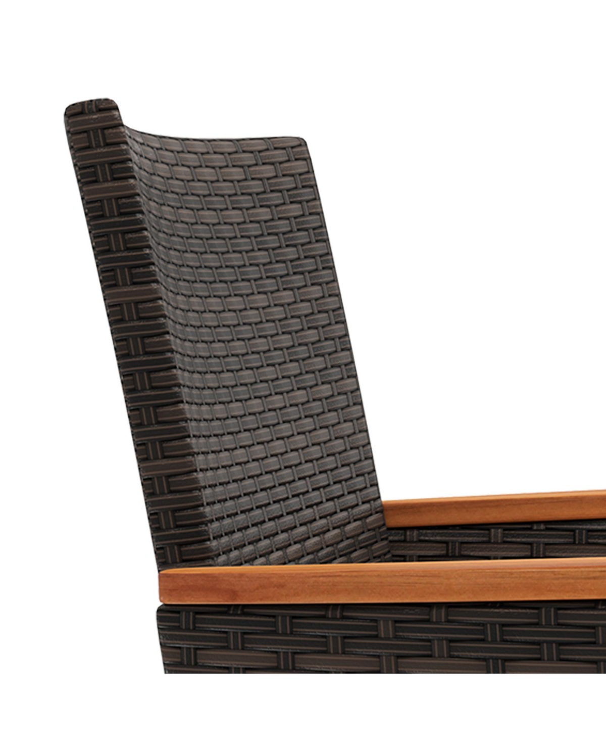 Slickblue 4-Piece Outdoor Wicker Sofa Set with Loveseat, 2 Chairs, and Coffee Table – Ideal for Patio or Garden