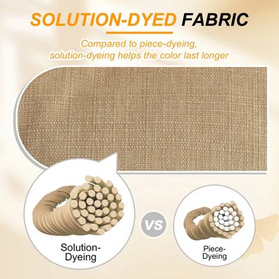 76" x 22" x 5.1" Polyester Tufted Chaise Lounge Cushion, Water-Resistant & Fade-Resistant Cushion for Outdoor Wicker Chaise Lounge Use, Set of 2