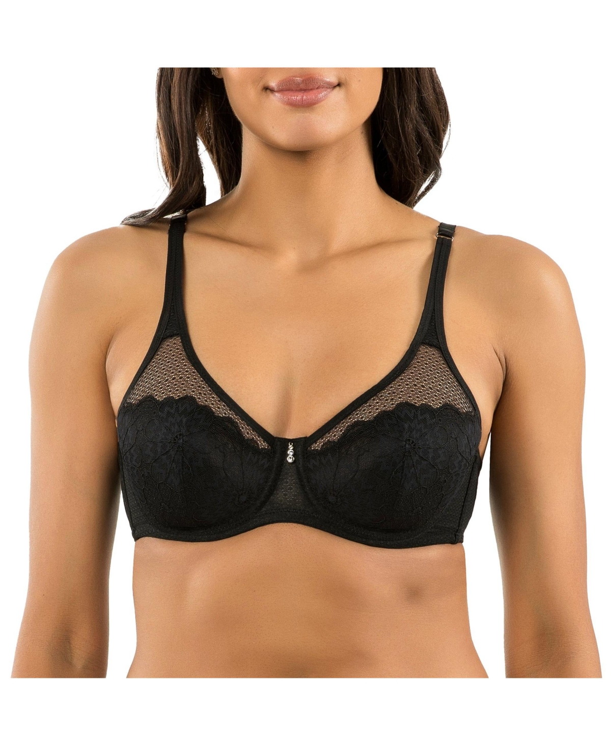 Women's Luxlacy Unlined Wired Bra, Black, 40H - Black