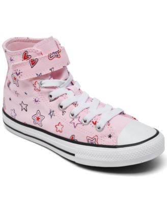 Converse - Little Girls Chuck Taylor All Star Doodles Stay-Put Closure Strap High Top Casual Sneakers from Finish Line
