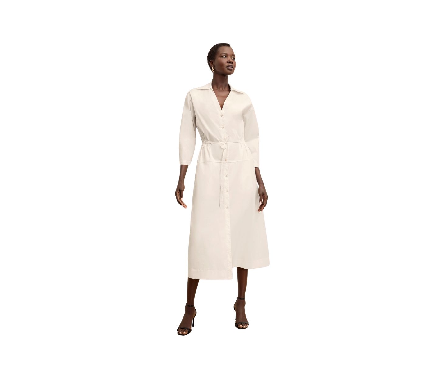 Женское платье M.M.LaFleur Boden Al Fresco - Cotton Poplin, цвет: Яичная скорлупа — фото 1