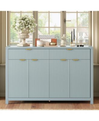 Wave-Pattern Sideboard Cabinet