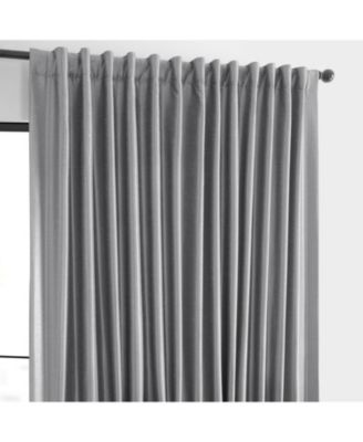 Extra Wide Vintage Textured Faux Dupioni Silk Blackout Curtain