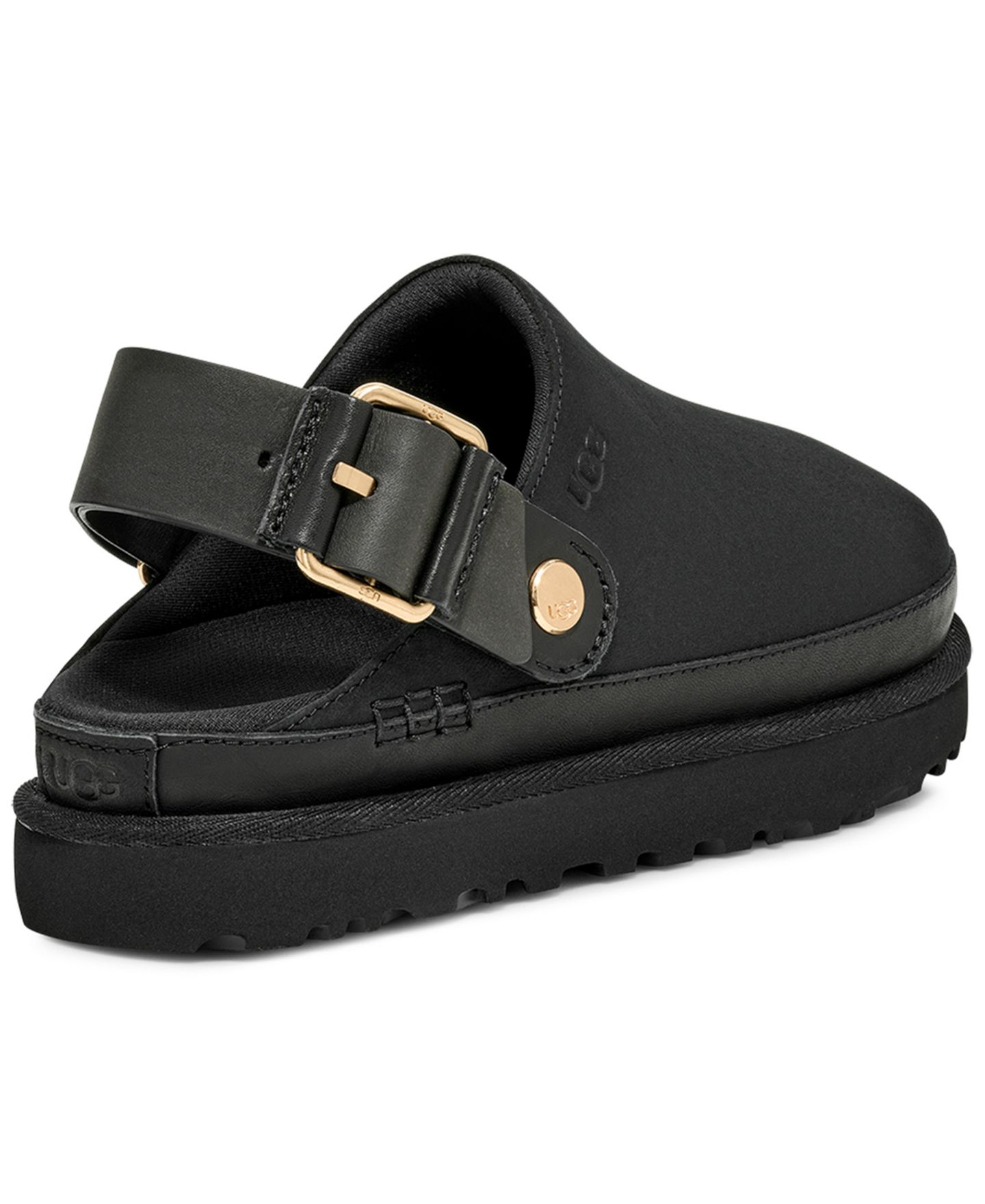Женские сабо UGG® Goldenstar Villa Round Toe, цвет: Чёрный — фото 3