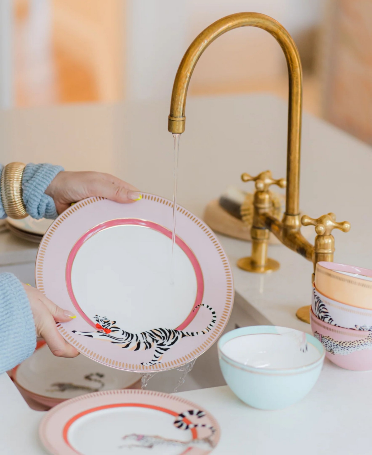 Yvonne Ellen Animal Dinner Plates, Set Of 4 In Multi