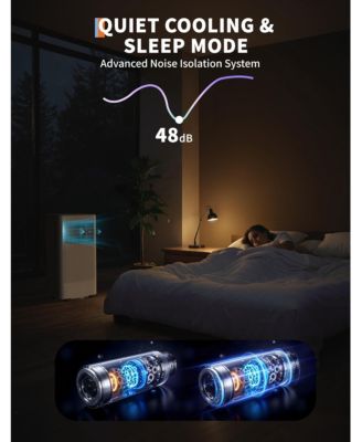 8,000 BTU Portable AC with Fan, Dehumidifier & Sleep Mode for Rooms Up to 350 Sq.Ft