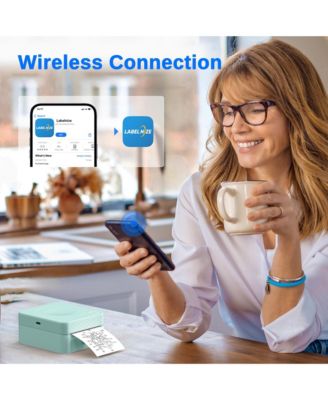 PM230-A Mini Bluetooth Thermal Sticker Printer with 3 paper rolls & templates for phone/tablet printing. Portable
