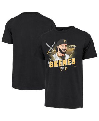'47 Brand - Men's Paul Skenes Black Pittsburgh Pirates Player Caricature Franklin T-Shirt