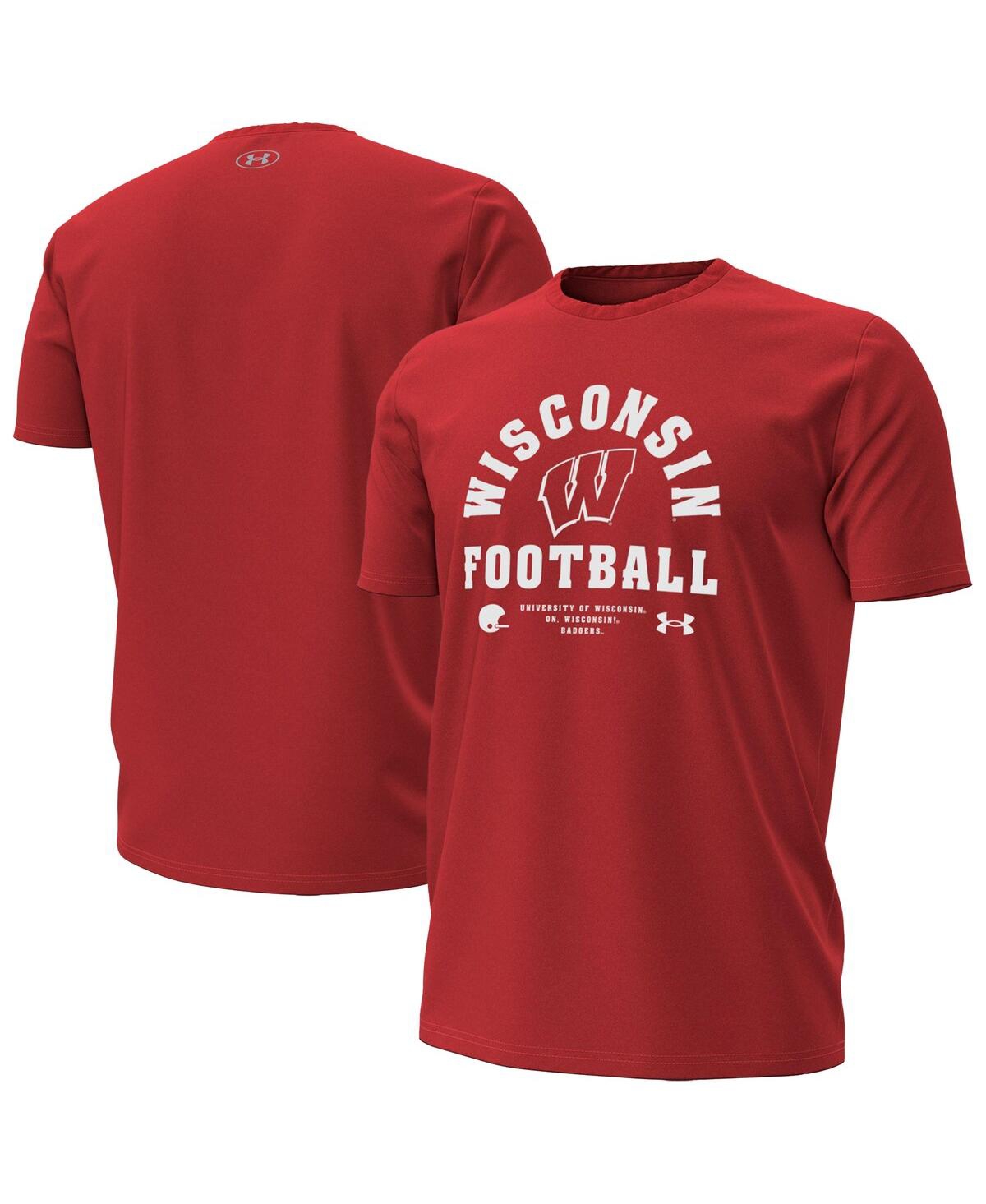 Men's Red Wisconsin Badgers 2025 Sideline Football Performance T-Shirt - Red