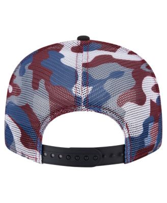 Men's Burgundy/Black Colorado Avalanche Camo Meshback 9FIFTY Snapback Hat