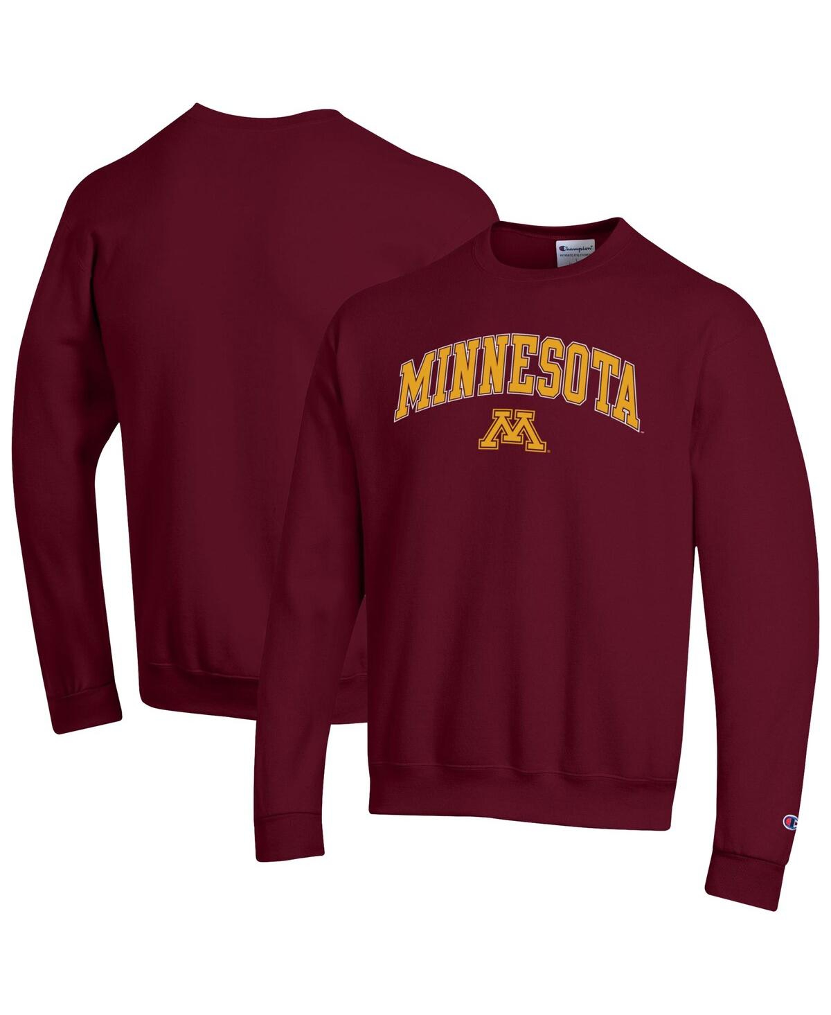 Men's Maroon Minnesota Golden Gophers Arch Over Logo Pullover Sweatshirt - Maroon