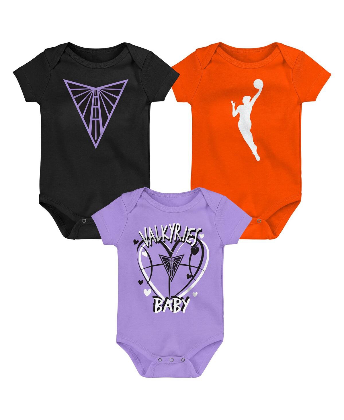 Outerstuff Newborn 3-piece Golden State Valkyries Slide Home Creeper Set In Multi