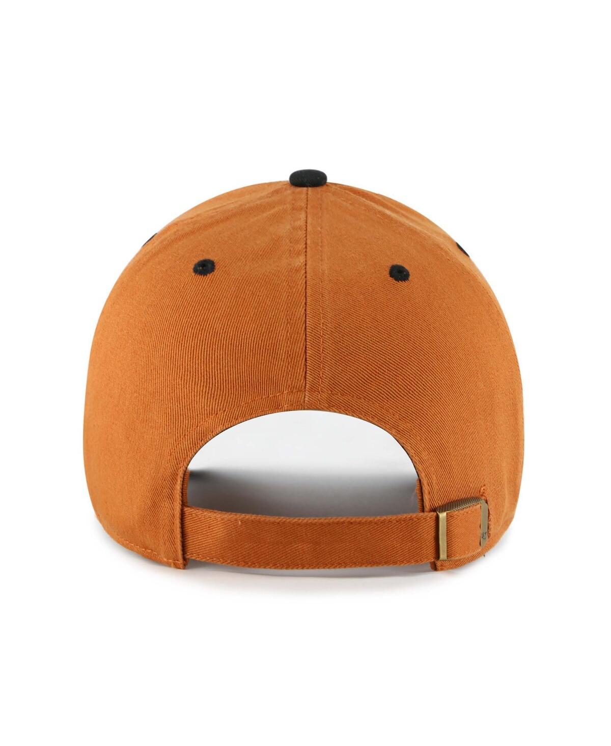 47 Brand Big Boys And Girls Burnt Orange Texas Longhorns Scooter Clean Up Adjustable Hat In Orange