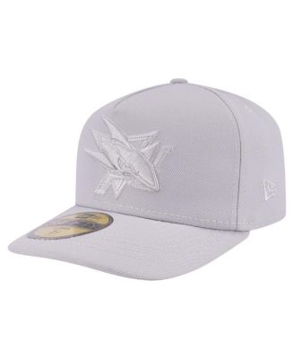 New Era - Men's Gray San Jose Sharks Color Pack A-Frame 59FIFTY Fitted Hat