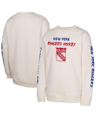 Outerstuff - Big Boys and Girls Cream New York Rangers Star Power Pullover Sweatshirt