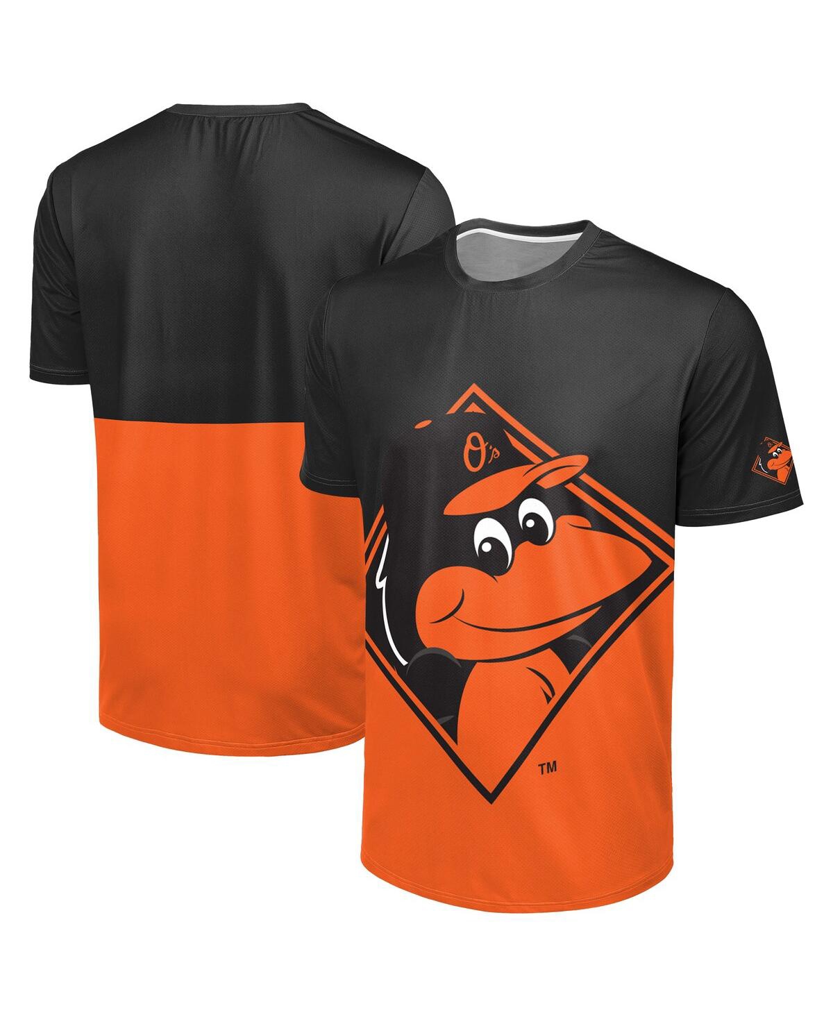 Men's Black/Orange Baltimore Orioles Big Logo Mascot T-Shirt - Black, Orange