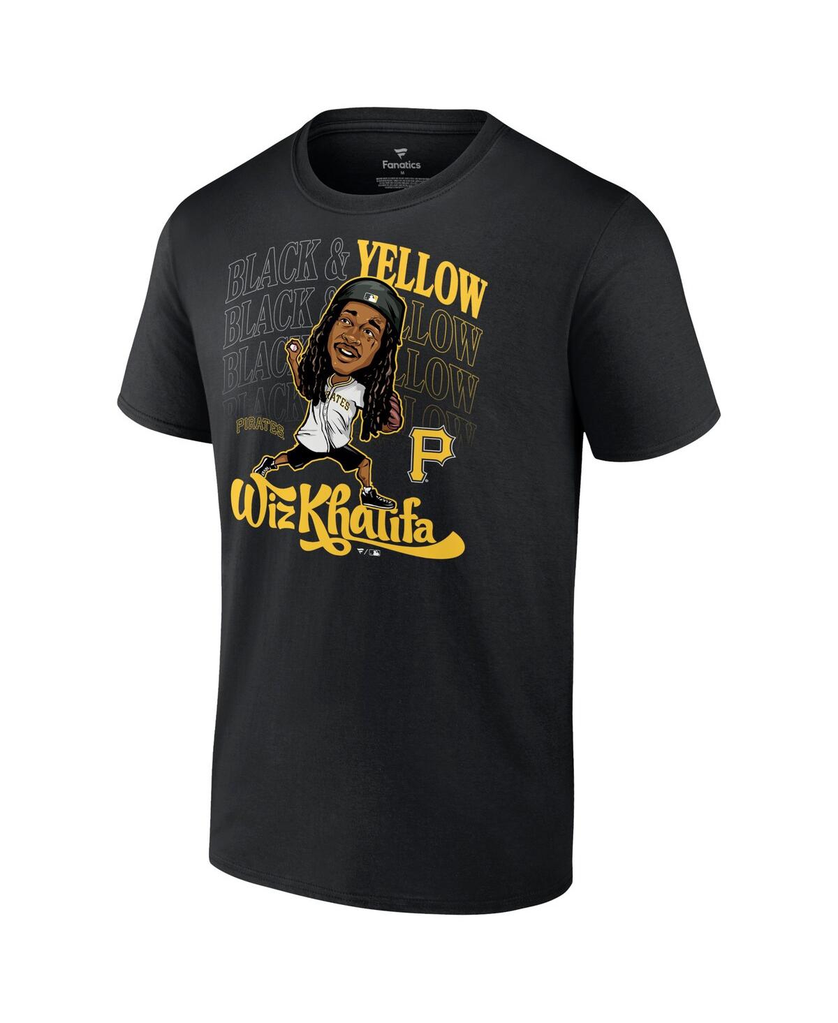 Fanatics Mto Label Men's Black Pittsburgh Pirates X Wiz Khalifa T-shirt In Black