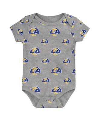 Baby Boys and Girls 3-Pack Los Angeles Rams Team Starter Bodysuit Set