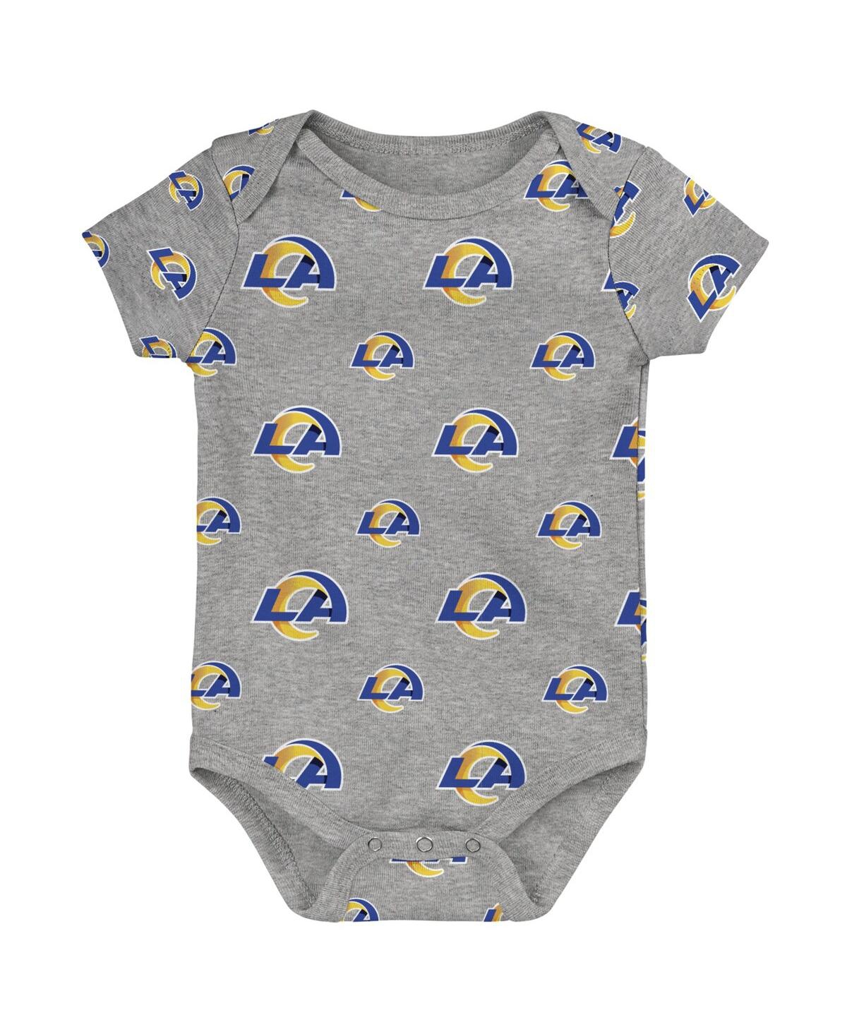 Outerstuff Baby Boys And Girls 3-pack Los Angeles Rams Team Starter Bodysuit Set In Multi