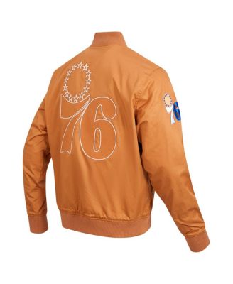 Men's Brown Philadelphia 76ers Paint The City Full-Zip Jacket