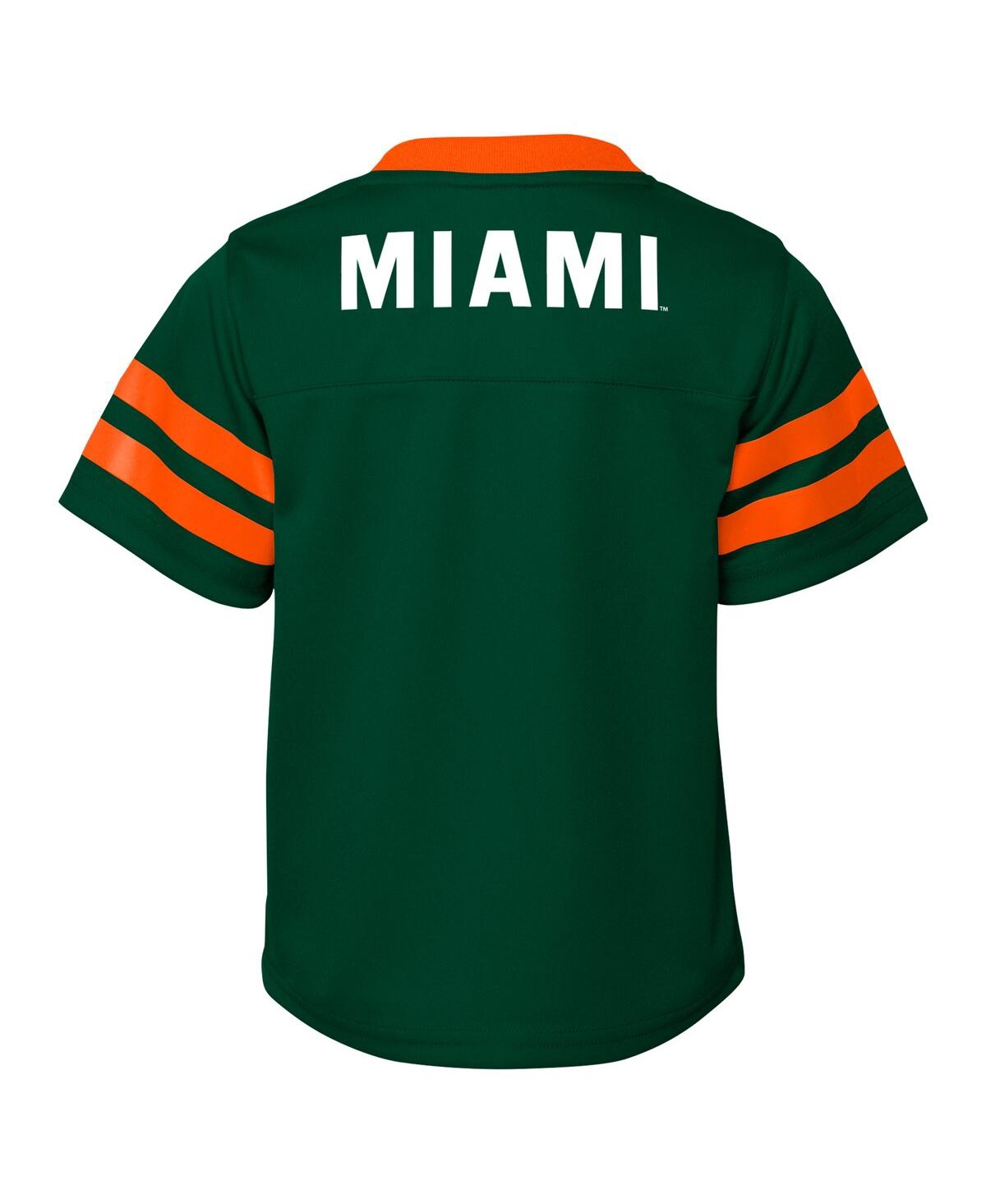 Outerstuff Big Boys And Girls Miami Hurricanes 2-piece Red Zone Jersey Pants Set In Multi