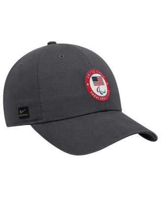 Men's Anthracite U.S. Paralympics Crest Logo Club Adjustable Hat