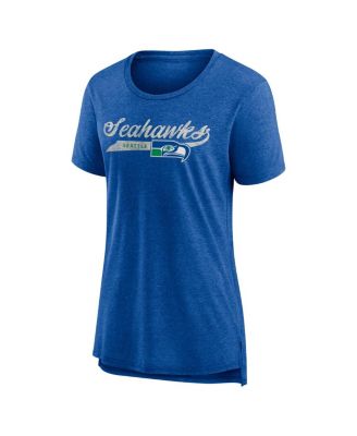 Women's Heather Royal Seattle Seahawks Original Play Tri-Blend T-Shirt