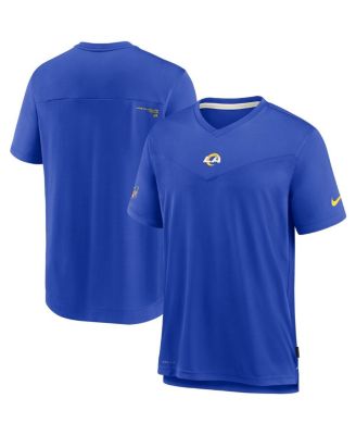 Nike - Men's Royal Los Angeles Rams Sideline Coaches Performance V-Neck T-Shirt