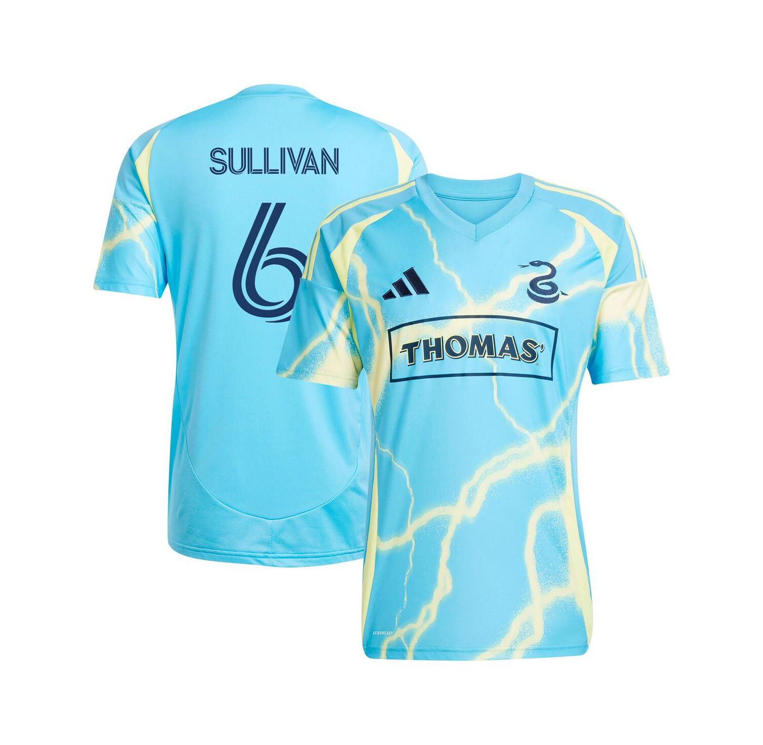 Men's Cavan Sullivan Blue Philadelphia Union 2025 The Voltage Kit Replica Player Jersey