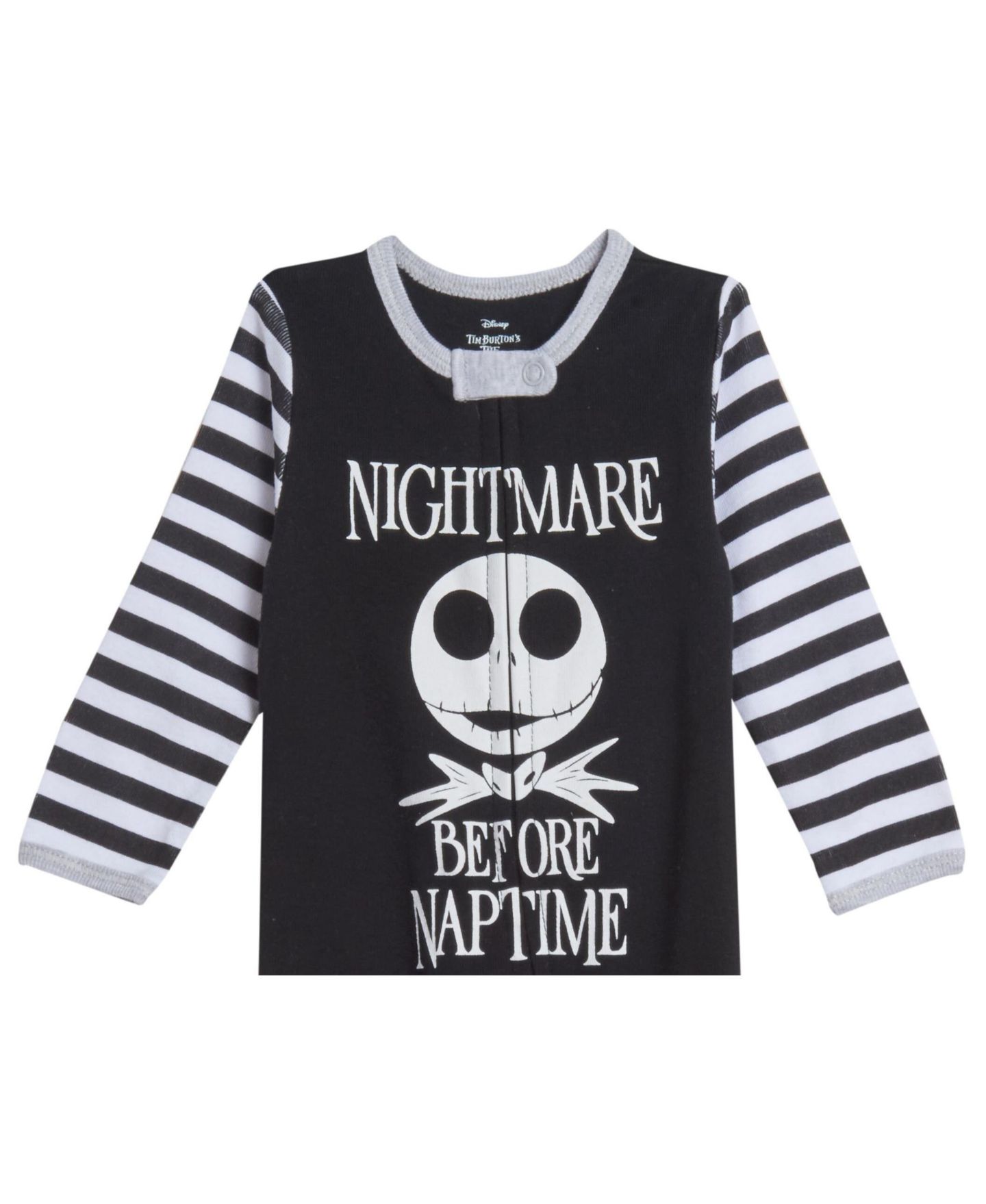 Комбинезоны Nightmare Before Christmas Disney Jack Skellington 2 Pack Footed Coveralls для мальчиков-малышей, цвет: Белый / Чёрный — фото 3