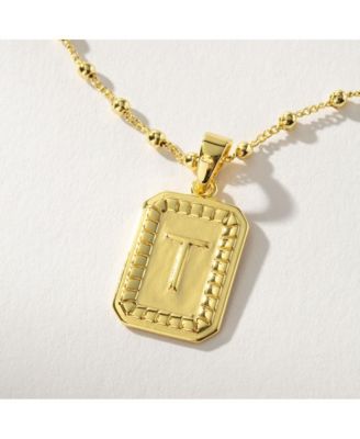 Uncommon James 14k Gold-Plated Sur Initial Necklace - Gold t