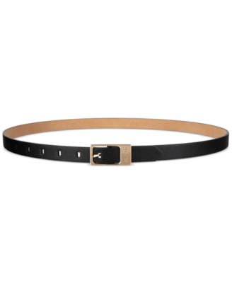 2-Pc. Skinny Faux-Leather & Embossed Belt Set