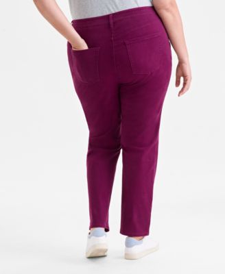 Plus Size High-Rise Straight-Leg Pants