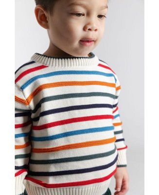Baby Boys Sweater With Raised Stripes