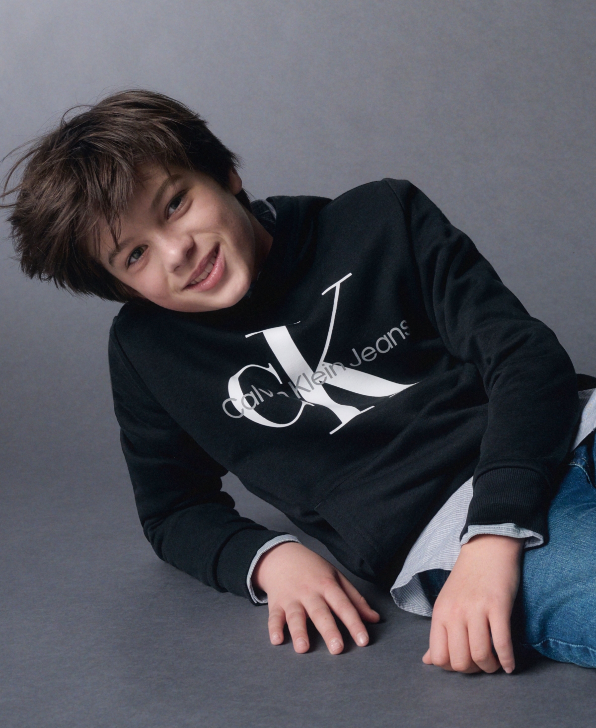 Calvin Klein Boys 8-20 Old School Logo Pullover Hoodie