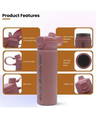 Laguna Triple-Walled Stainless Steel Insulated Tumbler with Straw and Handle, 12-Hour Cooling