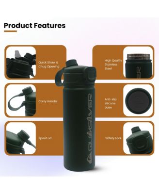 Laguna Triple-Walled Stainless Steel Insulated Tumbler with Straw and Handle, 12-Hour Cooling