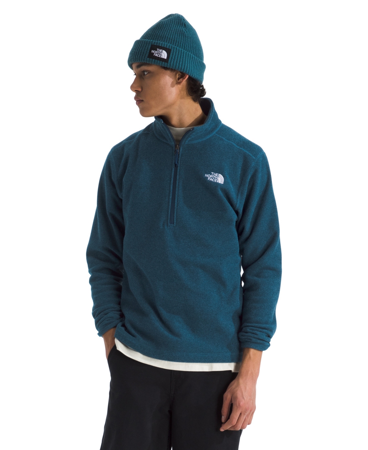 Men's Textured Cap Rock Quarter Zip Jacket - Shady Blue Heather