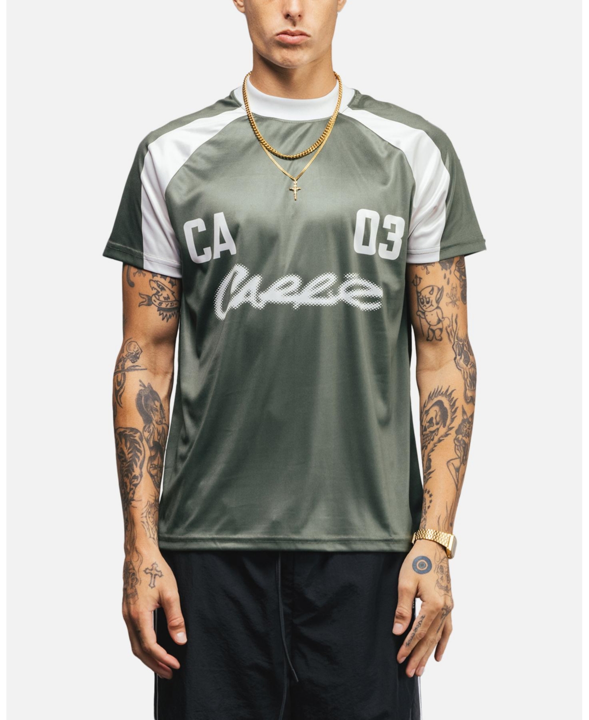 Men's Striker Jersey T-Shirt - Red/white