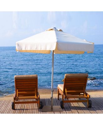 Square Weighted Patio Umbrella Base Stand 50 lbs Outdoor w/ 3 Adapters