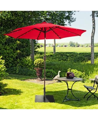 Square Weighted Patio Umbrella Base Stand 40 lbs Outdoor w/ 3 Adapters