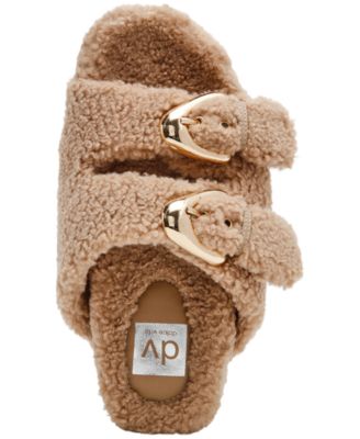 Women's Aldoni Plush Double-Strap Slide Slippers