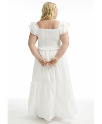 Women's June + Vie Smocked Tiered Maxi Dress