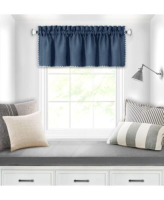 Coastal Hamptons Living Textured Rod Pocket  Window Valance - Tan/Linen