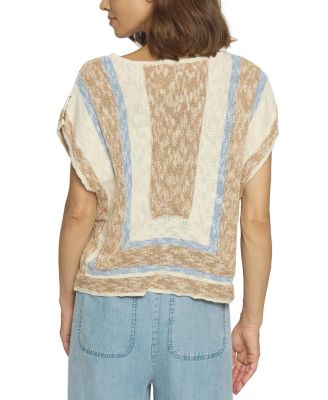 Women's Mitred Stripe Square Top