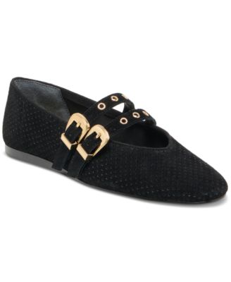 Women's Baylee Grommet Double Strap Mary Jane Flats