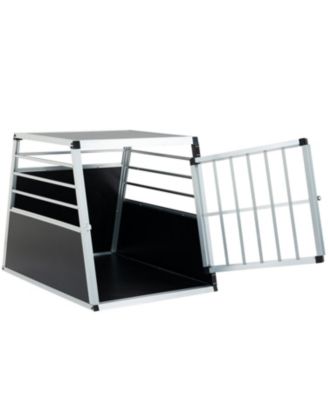 Aluminum Pet Transport Box - 35x25x27in Black/Silver