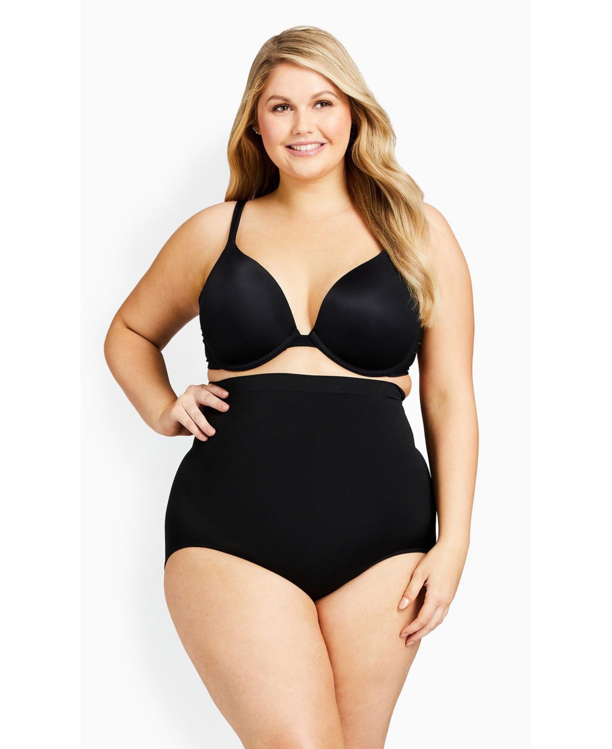 Women's Plus Size Hi Waist Shaper Brief - Nude