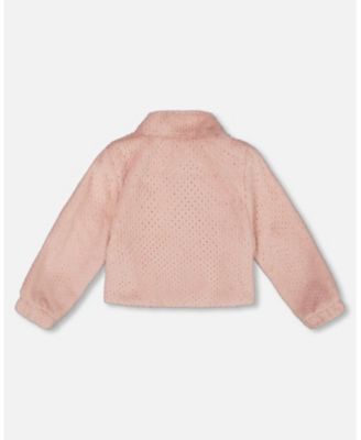 Girl Fake Fur Short Jacket Pink - Toddler|Child
