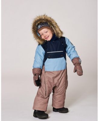 Baby Boys One-Piece Play Snowsuit Designed for Car Seat Taupe - Baby|Toddler